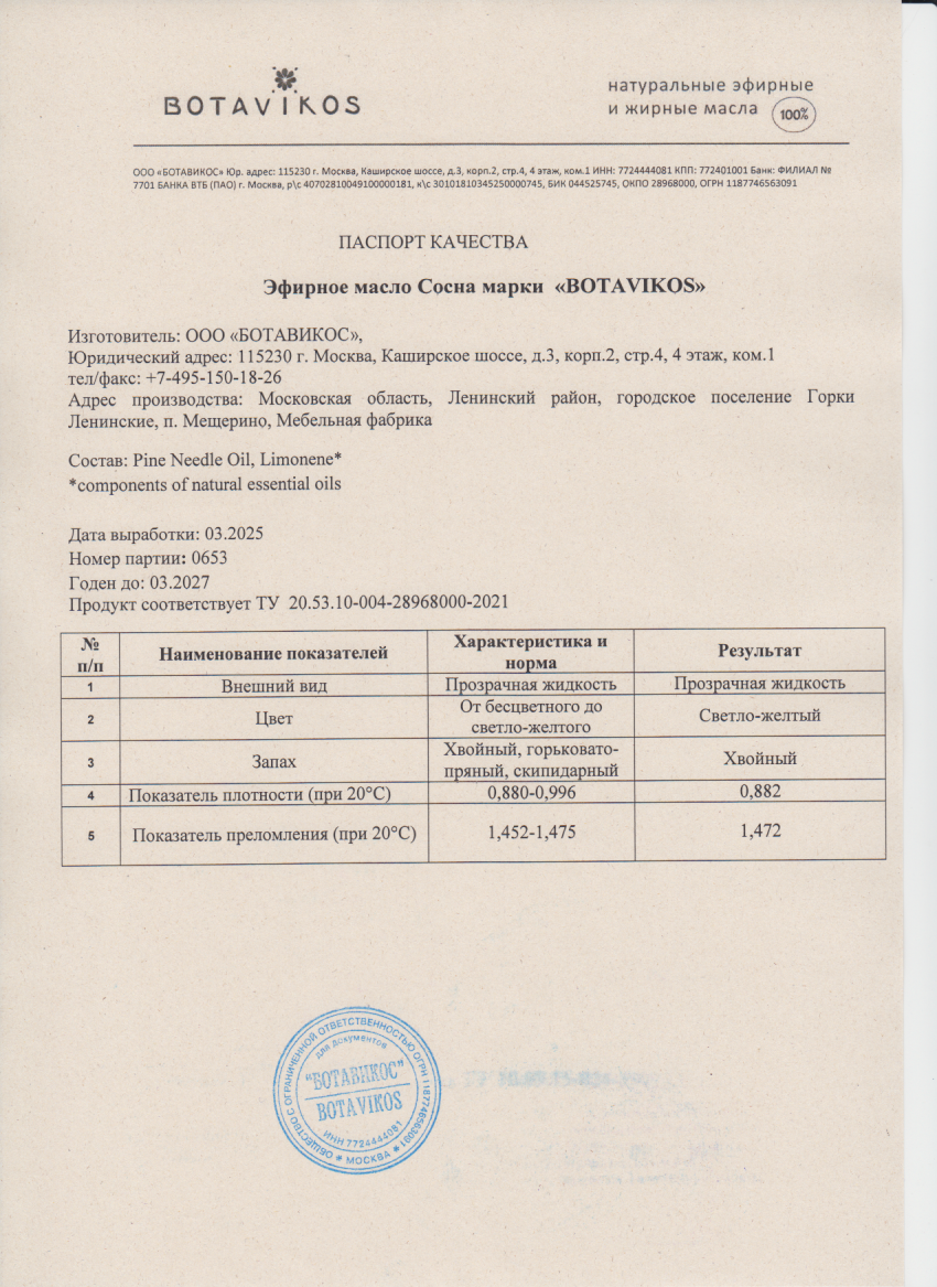 Паспорт №032025